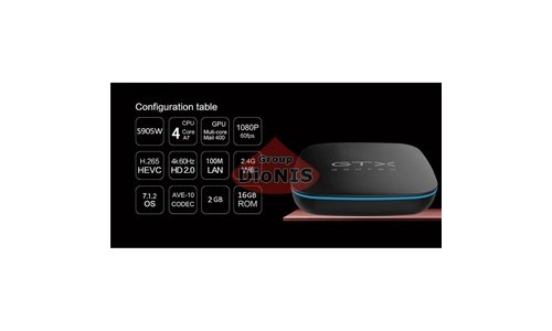 Медіаплеєр Geotex GTX-R1i Smart TV Box 2/16 Amlogic S905W Android 7.1 Аеропульт з голосовим набором - 9