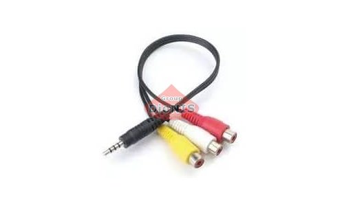 Перехідник 3RCA на Mini Jack (мініджек 2.5) 20 см - 2