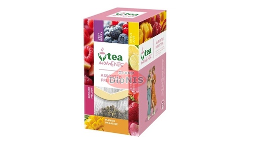 Набор чая Tea Moments Assorted Fuit tea Ассорти Фруктового чая 15 кадди-пакет 5 вкусов по 3 шт - 1