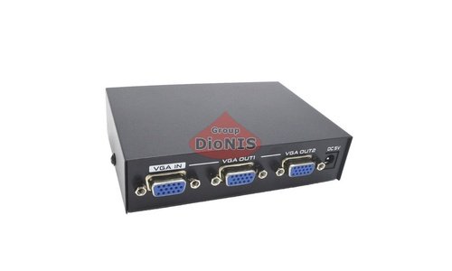 Активний спліттер VGA сигналу модель VGA-2002 200MHz 2 Port DC5V/2A 1920x1440 (03537) - 1