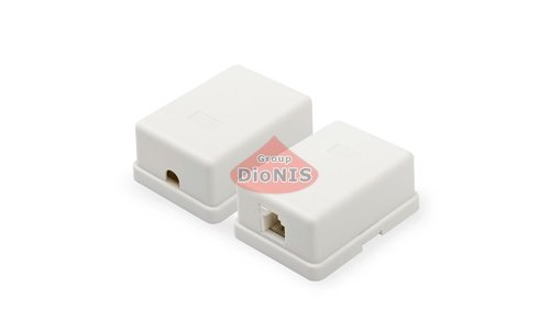 Розетка RJ45 ATCOM UTP кат.5e 1-порт накладная Белый (15253) - 1