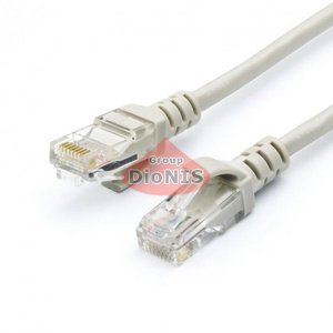 Патч-корд 20.0 м ATCOM СІРИЙ/Grey UTP RJ45 Cat.5e 24AWG CCA литий (9169)