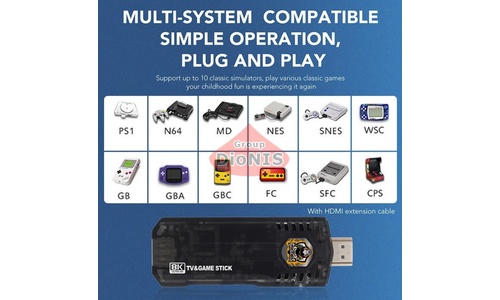 Игровая консоль X8 Game Stick 2/16 Гб Android 12 Allwinner H313 WiFi 2.4/5.0, 10000 игр - 4