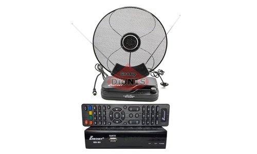 Комплект: Ресивер Eurosky ES-20 DVB-T / T2 + Антена ES-001 - 1