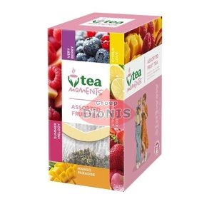 Набір чаю Tea Moments Assorted Fuit tea Асорті Фруктового чаю 15 кадді-пакет 5 смаків по 3 шт