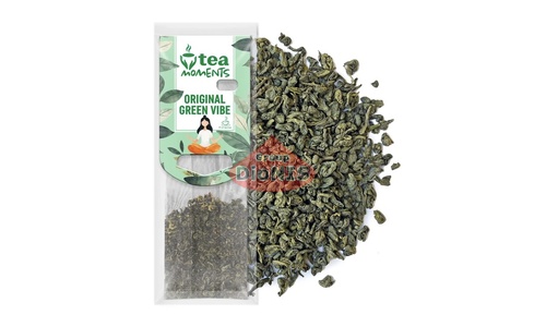 Чай зеленый Tea Moments Original Green Vibe Оригинальное зеленое настроение 50 кадди-пакет по 2.2 г - 2
