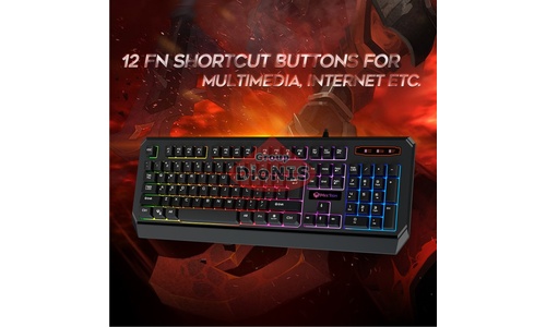Клавіатура Meetion K9320 Black з проводом USB RU/EN ігрова з підсвічуванням Rainbow - 7