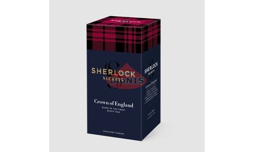 Чай чорний Sherlock Secrets Crown of England Корона Англії 22 саш по 2 г байховий вищого сорту - 1