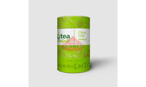 Чай зеленый Tea Moments Сitrus Chill Цитрусовая Свежесть ТУБУС 70 г листовой с мятой и лемонграссом - 1