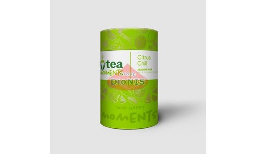 Чай зелений Tea Moments Сitrus Chill Цитрусова Свіжість ТУБУС 70 г листовий з м'ятою та лемонграсом - 1
