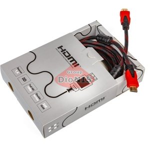 HDMI - HDMI кабель 3,0м GTX v1.4 Чорний/Червоний (7295) Оригінал