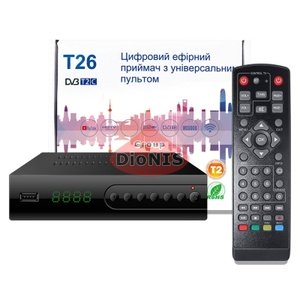 Ресивер GoldenStream Т26 DVB T/T2/C (Металл, Обучаемый пульт)