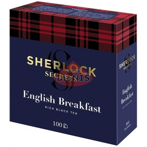 Чай черный Sherlock Secrets English Breakfast Английский Завтрак 100 пак по 2 г