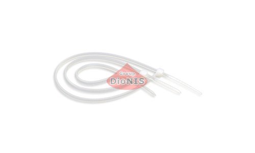 Стяжка 2.5х100 мм ATCOM для кабеля 100 шт нейлоновый хомут высокого качества белые 4720 - 1