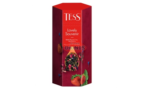Чай смесь черного и зеленого TESS LOVELY SOUVENIR 70 г листовой, подарочный Тубус Премиальная коллекция - 1