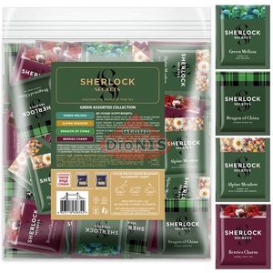 Набор чая Sherlock Secrets Green assorted Collection Зеленый Ассорти 48 сашетов 4 вкуса по 12 шт