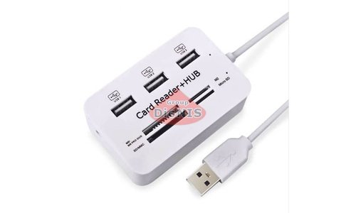 Концентратор Card Reader HUB USB Combo 2.0 USB/MS/MS Pro DUO/SD/M2/MMC/MicroSD - 1
