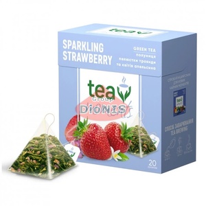 Чай зеленый Tea Moments Sparkling Strawberry Игристая Клубника 20 пирамидок по 1.7 г