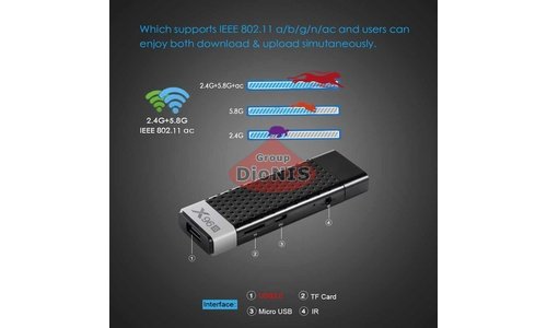 Медіаплеєр X96S STICK 4/32 GB Smart TV Box 4K Amlogic S905Y2 Android 8.1 WiFi 2.4/5+B - 6