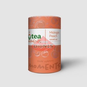 Чай черный Tea Moments Midnight Peach Полночный персик ТУБУС 70 г листовой, персик, маракуя
