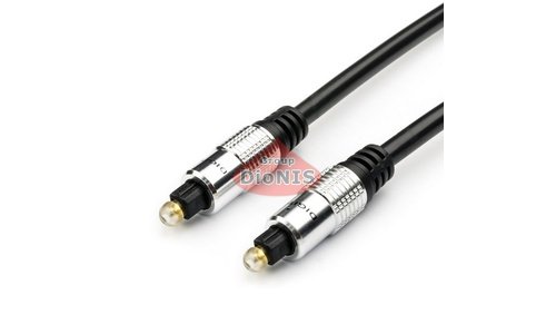 КабельTOSLINK-TOSLINK 7.5m ATCOM ADAT S/PDIF оптоволокно (POF) TOFC400 ЧОРНИЙ (10706) - 1