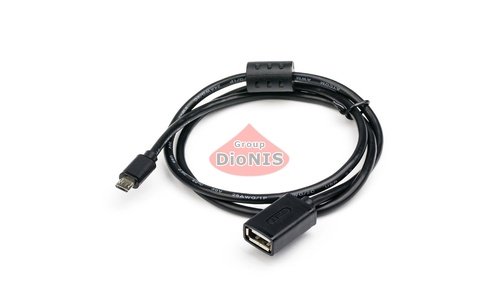 Кабель USB 2.0 AF / Micro-B OTG 0,8m ATCOM Чорний (16028) - 1