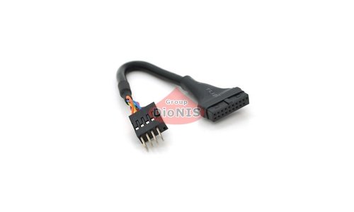 Кабель переходник USB 3.0 на USB 2.0 для материнской платы 20 pin мама to 8 pin папа 09881 - 1