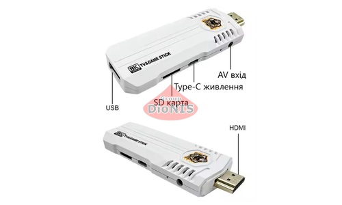 Игровая консоль K8Pro Game Stick 2/16 Гб Android 12 Alwinner H313 WiFi 2.4/5.0, 40000 игр - 3
