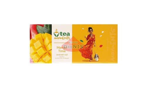 Чай зеленый Tea Moments Mango Time Время Манго 22 саш по 1.6 г манго, лепестки розы - 5