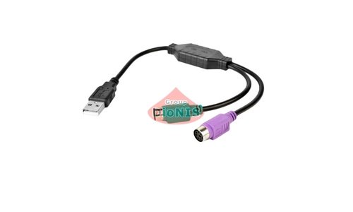 Перехідник USB AM тато / 2 х PS2 20 см Black 09109 - 1
