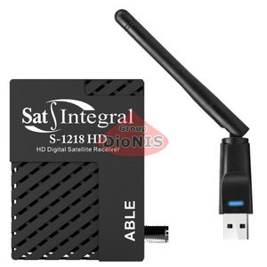 Комплект: Ресивер Sat-Integral S1218HD Able спутниковый + WiFi адаптер