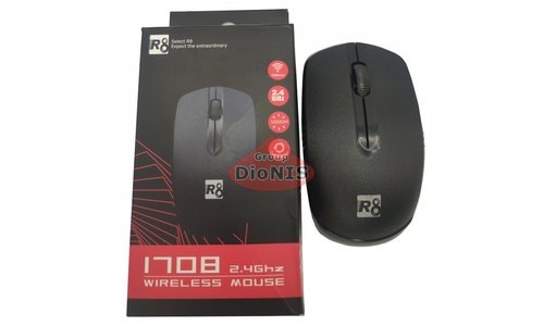 Мышь беспроводная R8 1708 BLACK оптическая Mouse 2.4GHz 1000 dpi (100829) - 1