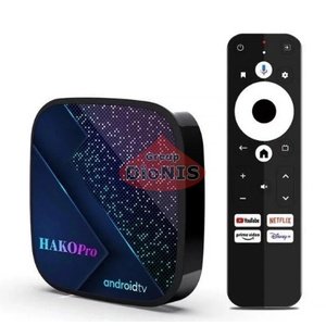 Медіаплеєр H96 Hako Pro 4/32 GB Smart TV Box 4K Amlogic S905Y4 Android TV 11 WiFi 2.4/5+BT голос