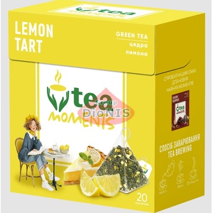 Чай зеленый Tea Moments Lemon Tart Лимонный тарт 20 пирамидок по 1.8 г