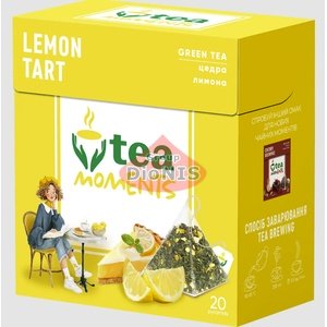 Чай зеленый Tea Moments Lemon Tart Лимонный тарт 20 пирамидок по 1.8 г
