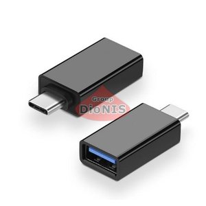 Переходник Type-C папа на USB 3.0 мама OTG Black 11310