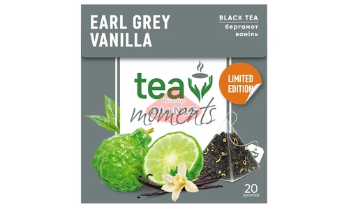 Чай черный Tea Moments Earl Grey Vanilla Эрл Грей Ваниль 20 пирамидок по 1.8 г - 2