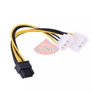 Кабель-переходник 8 pin - 2*Molex 4 pin 15см Voltronic для питания видеокарты (11336)