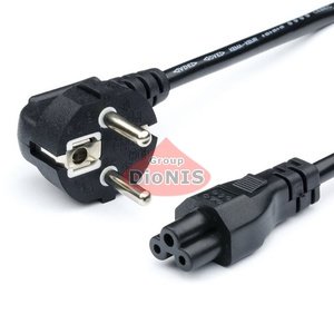 Кабель питания 220V 3.0m Voltronic 0.75 мм CEE 7/7 Евровилка - IEC C5 для Ноутбуков ЧЕРНЫЙ (02344)