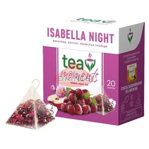 Чай фруктово-ягодный Tea Moments Isabella Night Ночь Изабеллы 20 пирамидок по 1.6 г