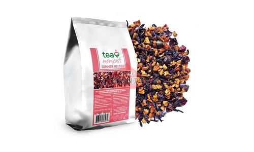 Чай фруктово-ягодный Tea Moments Summer Melody Летняя Мелодия 200 г листовой Каркаде, Малина, Яблоко - 1