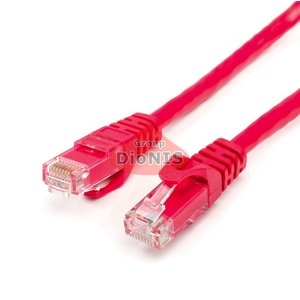 Патч-корд 2.0 м ATCOM мідний червоний UTP RJ45 Cat.6 1 ГБ/с литий (9215)
