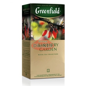 Чай черный Greenfield Barberry Garden 25 пакетов по 1.5 г с барбарисом, термосаше Гринфилд
