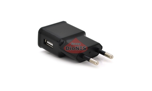 Мережевий зарядний пристрій 5В 2А 1хUSB Black для смартфонів і планшетів - 1