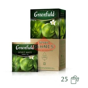 Чай трав'яний Greenfield Spirit Mate 25 пакетів по 1.5 г з лаймом та грейпфрутом, термосаше Грінфілд