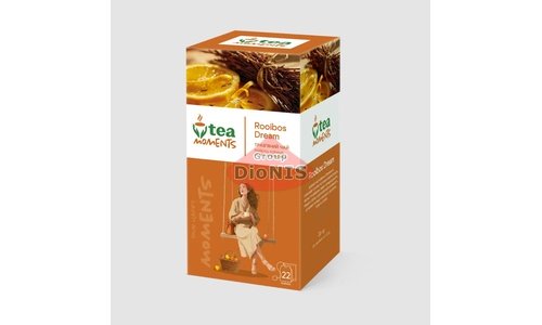 Чай Ройбуш Tea Moments Rooibos Dream Мрія Ройбушу 22 саш по 1.5 г з шипшиною, яблуком та лимонником - 1