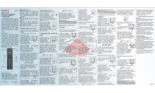 Пульт для телевизора HUAYU RM-L1130+8 Универсальный 100 кодировок - 3