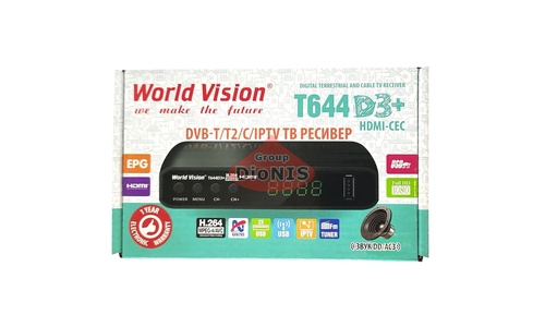 Приставка Т2 World Vision T644D3+ FM H.264 HDMI-CEC Цифровий DVB-T2/C ресивер тюнер - 3