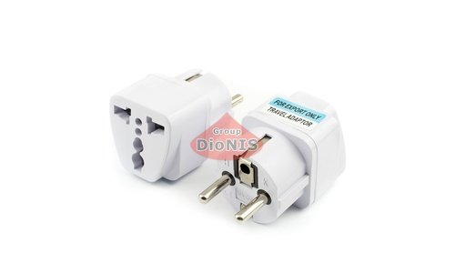 Перехідник 220V UK / US на Євро Voltronic White (02730) - 1