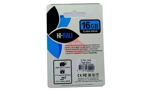 Hi-Rali 16 GB USB Taga Black HI-16GBTAGBK Флеш память - 2